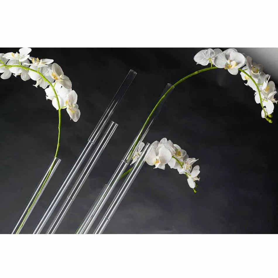 Vază de interior din plexiglas transparent, fabricată în Italia - Fortunato Viadurini