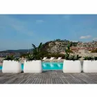 Vază de interior sau exterior în design alb în trei dimensiuni, 2 bucăți - Pandora by Myyour Viadurini