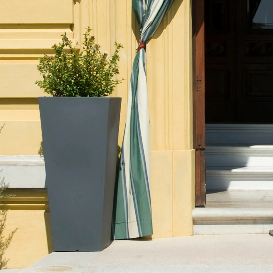 Vaza de gradina patrata fluorescenta cu lumina Made in Italy - Avanas Viadurini