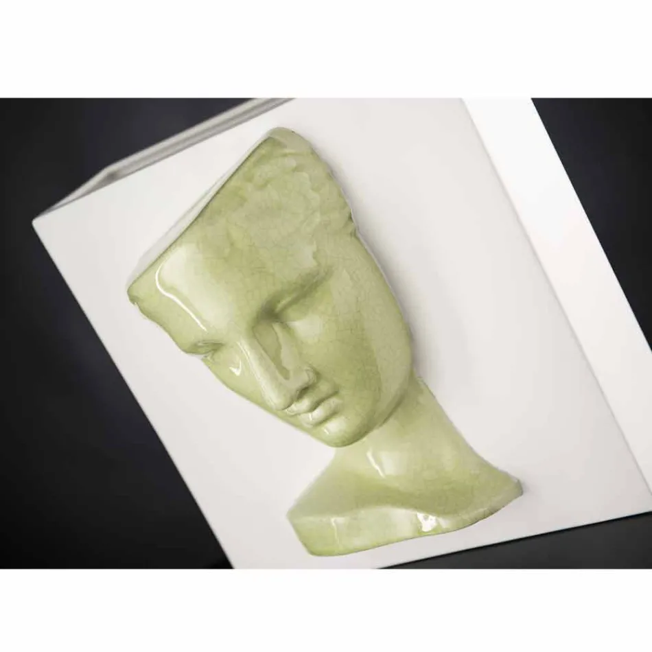 Vaza dreptunghiulară modernă din ceramică colorată realizată manual în Italia - Lucas Viadurini