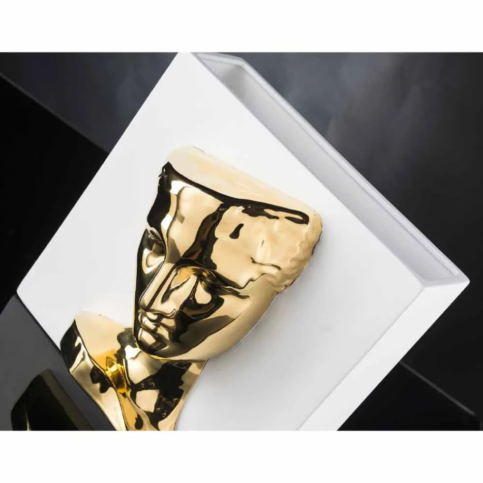 Vaza dreptunghiulară modernă din ceramică colorată realizată manual în Italia - Lucas Viadurini