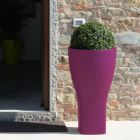 Ghiveci rotund colorat de gradina din polietilena Made in Italy - Tremont Viadurini
