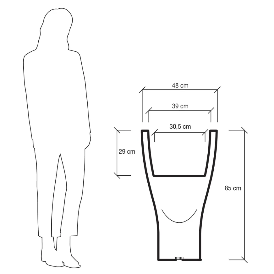 Ghiveci rotund colorat de gradina din polietilena Made in Italy - Tremont Viadurini
