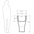 Ghiveci rotund colorat de gradina din polietilena Made in Italy - Tremont Viadurini