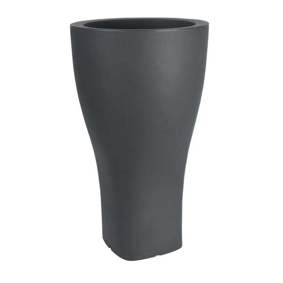 Ghiveci rotund colorat de gradina din polietilena Made in Italy - Tremont Viadurini