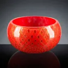 Vază de interior rotundă, din sticlă de Murano colorată, fabricată în Italia - Asper Viadurini