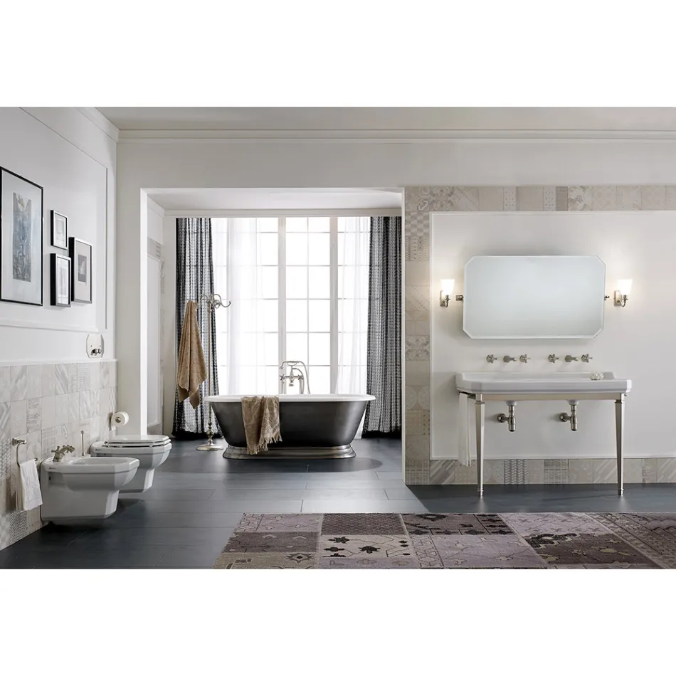 Vază albă din ceramică albă în stil clasic, fabricată în Italia - Nausica Viadurini