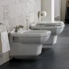 Vază albă din ceramică albă în stil clasic, fabricată în Italia - Nausica Viadurini