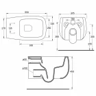 Design modern, ceramică albă suspendată Gaiola, realizată în Italia Viadurini