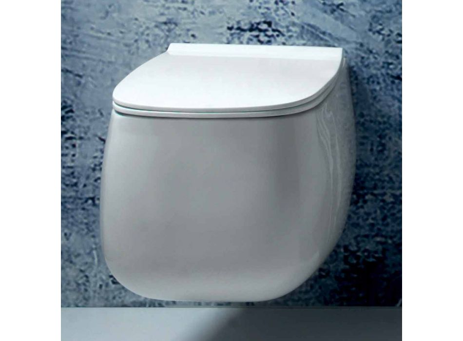 Design modern, ceramică albă suspendată Gaiola, realizată în Italia Viadurini