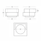 Vaza pe roți negru, alb Slide Cubic Yo neregulat modern făcut în Italia Viadurini