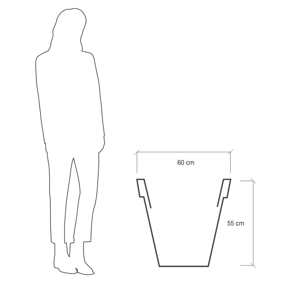 Vaza de gradina rotunda colorata sau cu iluminare Made in Italy - Avanas Viadurini