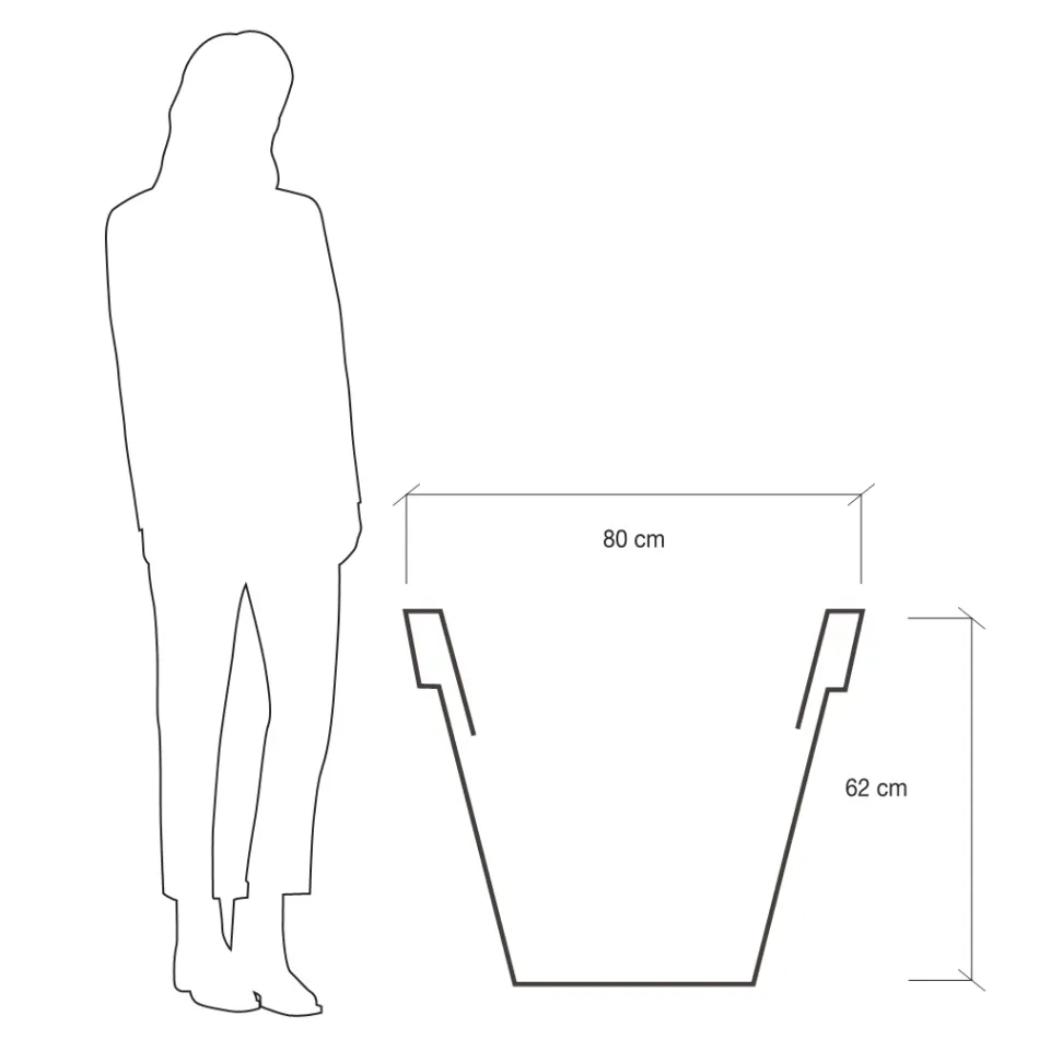 Vaza de gradina rotunda colorata sau cu iluminare Made in Italy - Avanas Viadurini