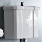 WC montat pe podea cu casetă din ceramică și scaun negru Made in Italy - Marwa Viadurini