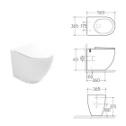 Toaletă ciclonică Aralia din ceramică albă, montată pe podea, cu capac cu închidere silențioasă Viadurini