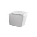 Toaletă montată pe podea cu capac ceramic cu închidere silențioasă și design modern - Giunco