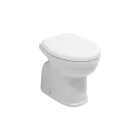 Toaletă ceramică montată pe podea cu capac din poliester și design modern - Silica Viadurini