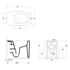 Vas de toaletă ceramic, de podea, în diferite culori, fabricat în Italia - Girl Viadurini