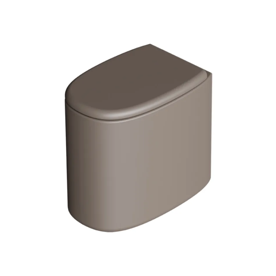 Vas de toaletă ceramic, de podea, în diferite culori, fabricat în Italia - Girl Viadurini