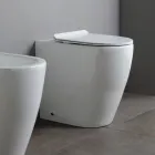 Toaletă ceramică Oleander cu sistem de acționare glisant și capac cu închidere silențioasă Viadurini