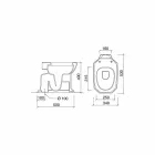 Vază din ceramică albă cu scaun negru fabricată în Italia - Nausica Viadurini