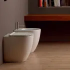 Vas WC în alb ceramice design modern Shine Piața H50 fără ramă Viadurini