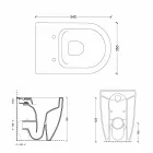 Vas WC în alb ceramice design modern Shine Piața H50 fără ramă Viadurini