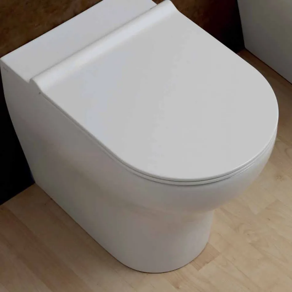 Vas WC alb ceramice 54x35cm stele Made in Italy, design modern Viadurini