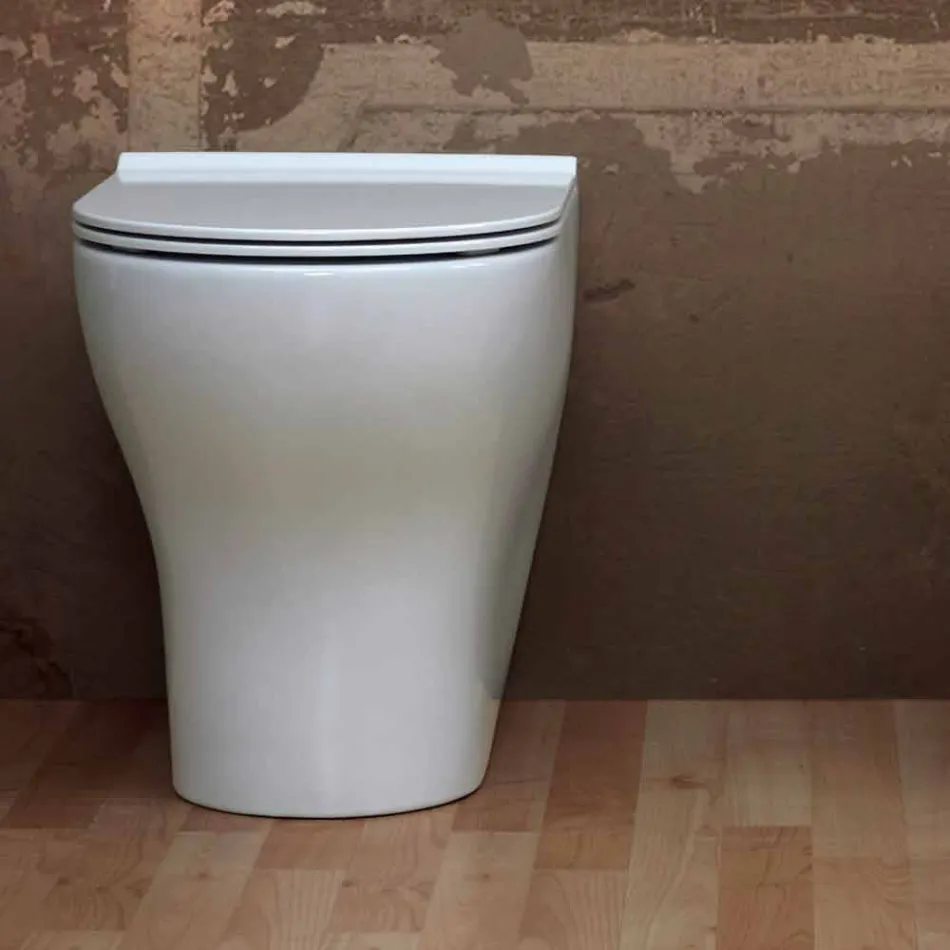 Vas WC alb ceramice 54x35cm stele Made in Italy, design modern Viadurini