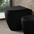 Toaletă Aster fără ramă, ceramică mată, bicoloră, cu capac cu închidere silențioasă   Viadurini