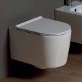 Pot toaletă suspendat în design modern Shine pătrat ceramice, realizate în Italia