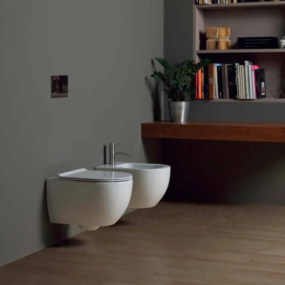 Perete WC design modern 50x35 ceramice de stele Made in Italy Viadurini