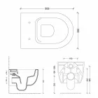 Perete WC design modern 50x35 ceramice de stele Made in Italy Viadurini