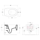 Vas de toaletă ceramic suspendat în diverse culori, fabricat în Italia - Fetiță Viadurini