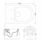 Pot atârna într-o toaletă modernă rotund al soarelui 57x37 cm ceramice, realizate în Italia Viadurini