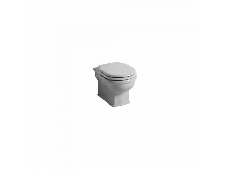 Vas moderne de suspensie WC alb 54x36 Stil ceramice Made in Italy Viadurini