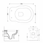 Vas moderne de suspensie WC alb 54x36 Stil ceramice Made in Italy Viadurini