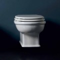 Design vaze agățat toaletă alb Stil ceramice 54x36 Made in Italy