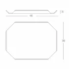 Placă de tăiere a tăvii de bucătărie în Corian alb Design elegant dreptunghiular - Ivanova Viadurini