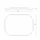 Tava elegantă de bucătărie în tăietură dreptunghiulară albă Corian - Ivanova Viadurini