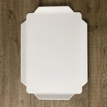 Tavă de bucătărie dreptunghiulară în calitate Corian alb Fabricat în Italia - Ivanova Viadurini