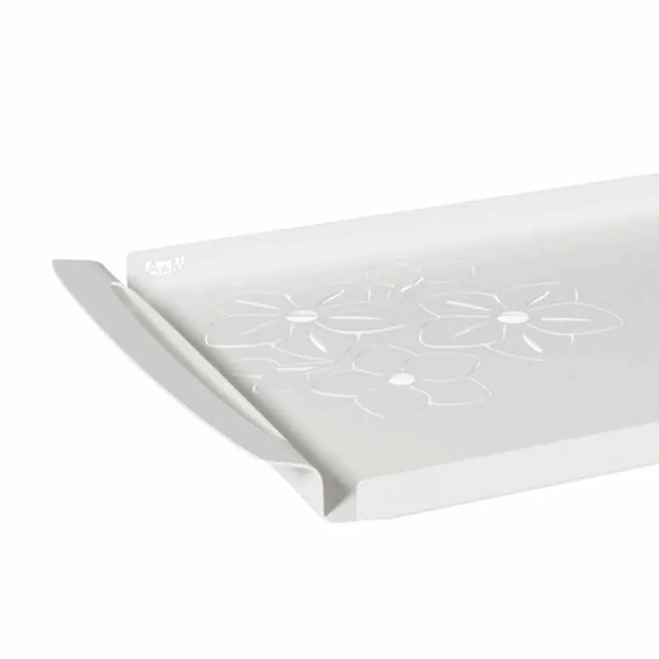 Tava de servire cu flori în alb, albastru sau fier de noroi - Marken Viadurini