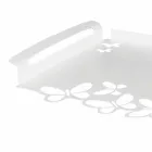 Tava de servire din fier alb, bej sau fildeș, fabricată în Italia - Leiden Viadurini