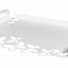 Tava de servire din fier alb, bej sau fildeș, fabricată în Italia - Leiden Viadurini