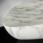 Tavă de design în marmură albă de Carrara Arabescato Fabricată în Italia - Rock Viadurini