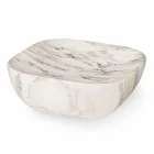 Tavă de design în marmură albă de Carrara Arabescato Fabricată în Italia - Rock Viadurini