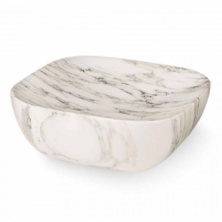 Tavă de design în marmură albă de Carrara Arabescato Fabricată în Italia - Rock Viadurini