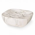 Tavă de design în marmură albă de Carrara Arabescato Fabricată în Italia - Rock