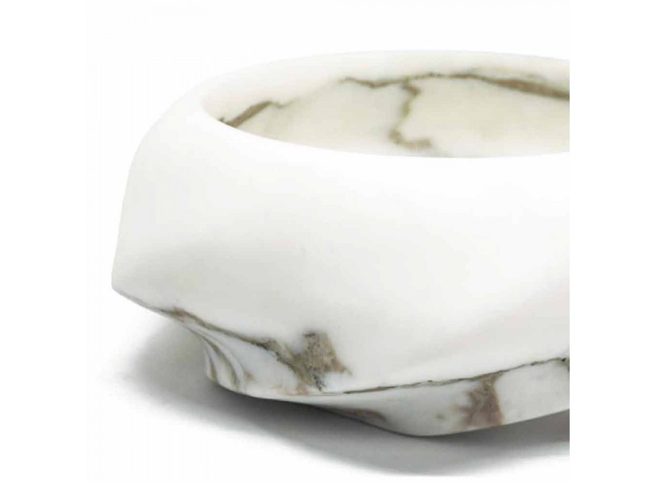 Tavă rotundă de design în marmură Arabescato Fabricată în Italia - Casimir Viadurini