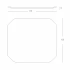 Masă de tăiat bucătărie cu tavă Corian albă cu colțuri - Ivanova Viadurini